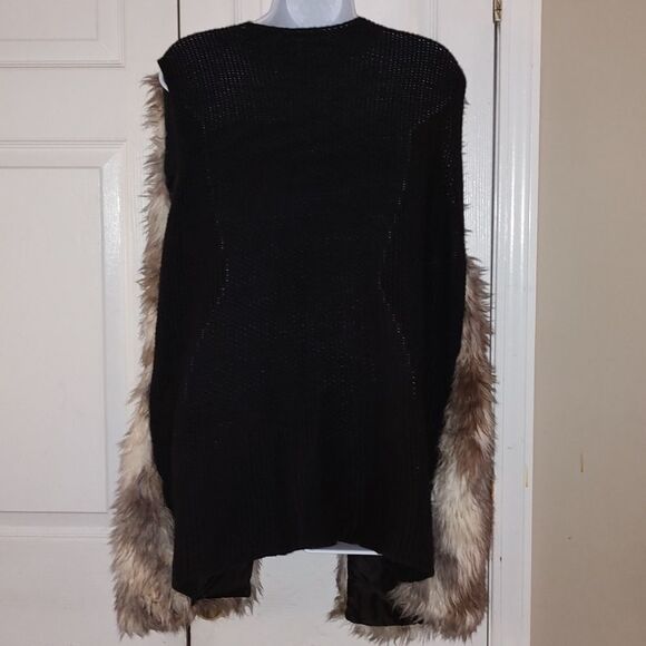 Cato Faux Fur  open front cardigan vest  Sz XL - Picture 4 of 5